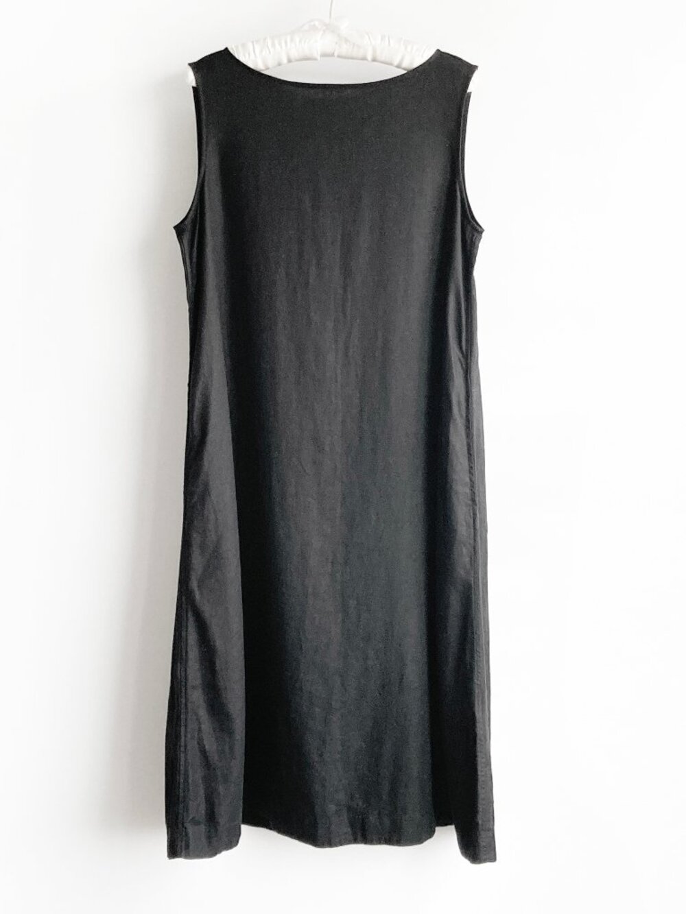 Uniqlo Linen Blend Sleeveless Boatneck Midi Dress